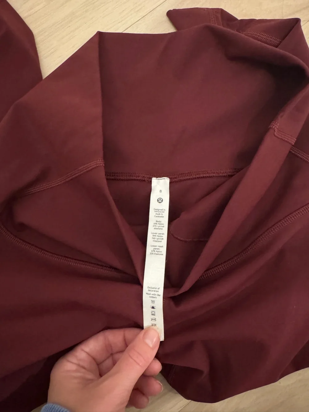 lululemon athletica High-Rise Wine Red Leggings